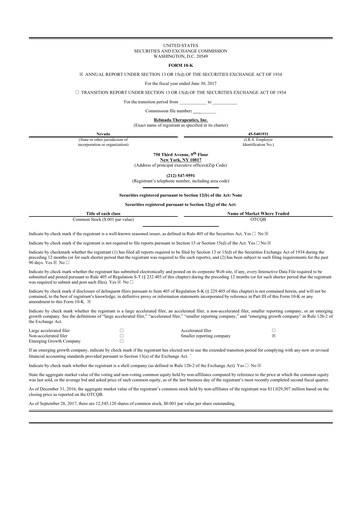 Thumbnail Relmada Therapeutics 10-K Annual Report 2017