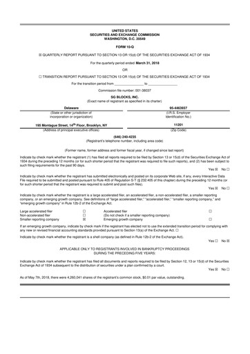 Vorschaubild Safe & Green Holdings 10-Q Quartalsbericht 2018 