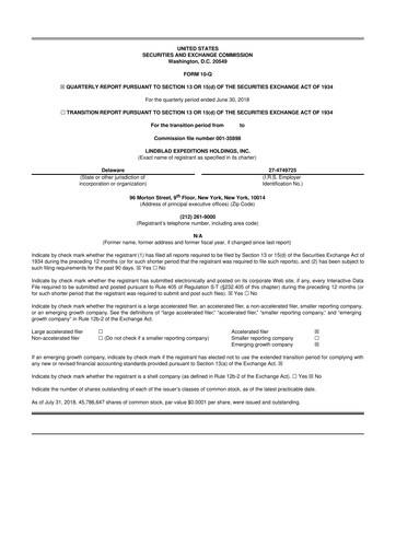 Thumbnail Lindblad Expeditions 10-Q Quarterly Report FY 