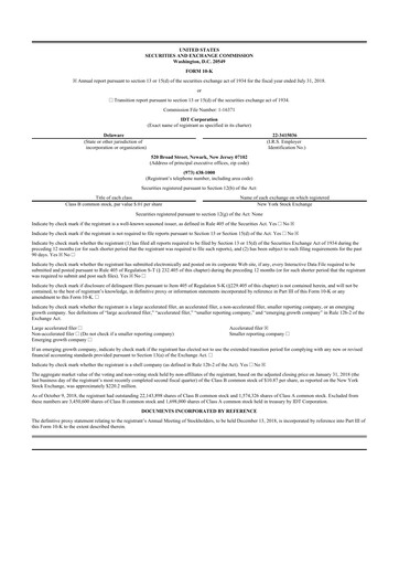 Thumbnail IDT Corporation
 10-K Annual Report 2018