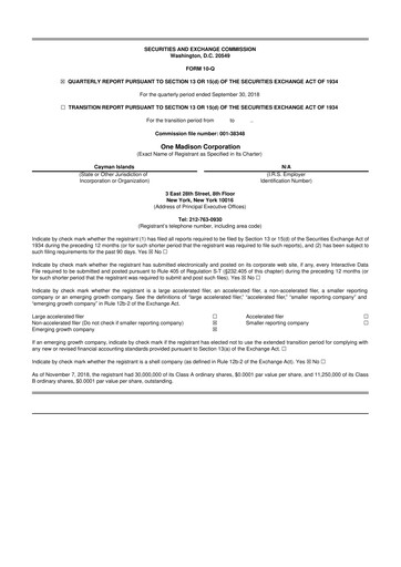 Thumbnail Ranpak 10-Q Quarterly Report FY2018 