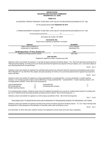 Vorschaubild Safe & Green Holdings 10-Q Quartalsbericht 2018 