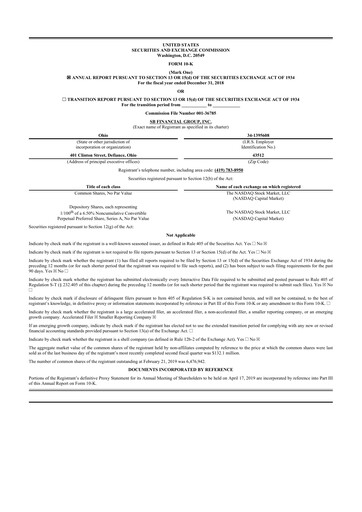 Miniature SB Financial Group 10-K Rapport annuel 2018
