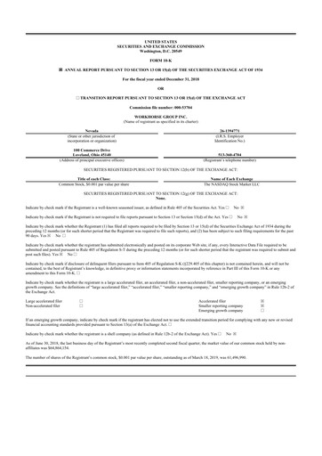 Thumbnail Workhorse Group
 10-K Annual Report 2018