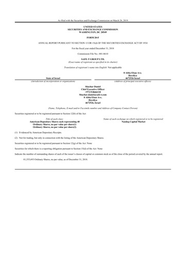 Thumbnail Alarum Technologies 20-F Annual Report 2018