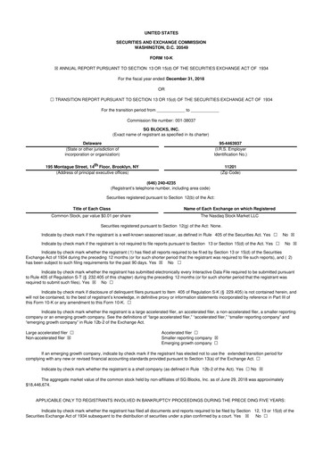 Vorschaubild Safe & Green Holdings 10-K Jahresbericht 2018