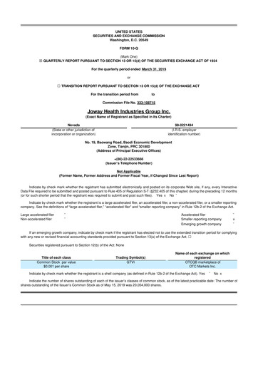 Thumbnail Idaho Copper Corporation 10-Q Quarterly Report FY2019 