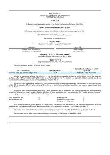 Thumbnail Neonode 10-Q Quarterly Report FY2019 