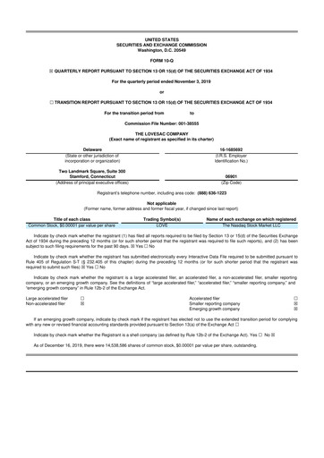 Thumbnail LoveSac
 10-Q Quarterly Report FY2020 