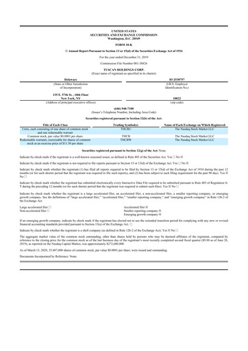Thumbnail Microvast 10-K Annual Report 2019