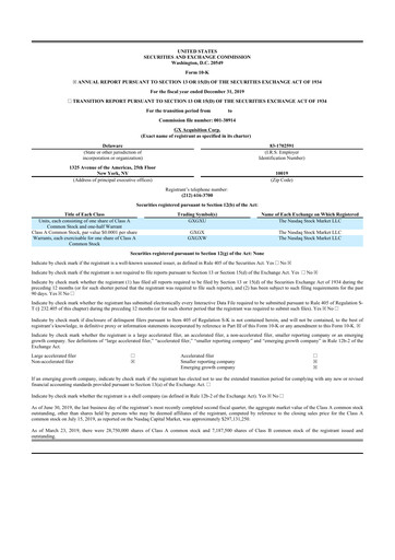 Thumbnail Celularity 10-K Annual Report 2019