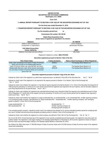 Thumbnail Momentus Inc. 10-K Annual Report 2019