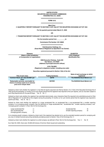 Vorschaubild Grid Dynamics 10-Q Quartalsbericht 2020 