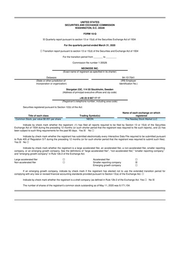 Thumbnail Neonode 10-Q Quarterly Report FY2020 