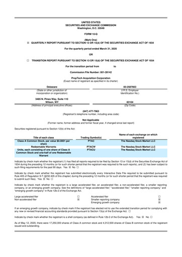Thumbnail Porch Group 10-Q Quarterly Report FY2020 