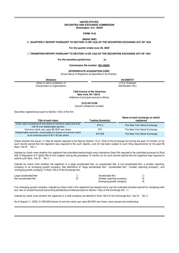 Vorschaubild Aeva Technologies 10-Q Quartalsbericht 2020 