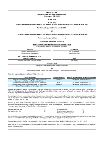 Miniature Jasper Therapeutics 10-Q Rapport trimestriel 2020 