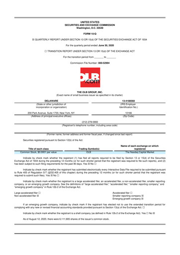 Thumbnail OLB Group 10-Q Quarterly Report FY2020 