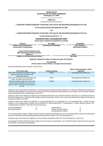 Thumbnail Advantage Solutions 10-Q Quarterly Report FY2020 