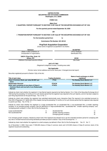 Thumbnail Porch Group 10-Q Quarterly Report FY2020 