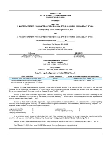 Vorschaubild Grid Dynamics 10-Q Quartalsbericht 2020 