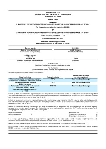 Thumbnail Joby Aviation 10-Q Quarterly Report FY2020 