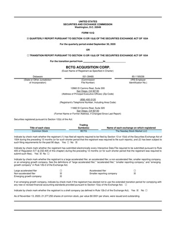 Thumbnail Tango Therapeutics 10-Q Quarterly Report FY 
