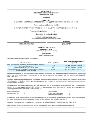 Vorschaubild Aeva Technologies 10-Q Quartalsbericht 2020 