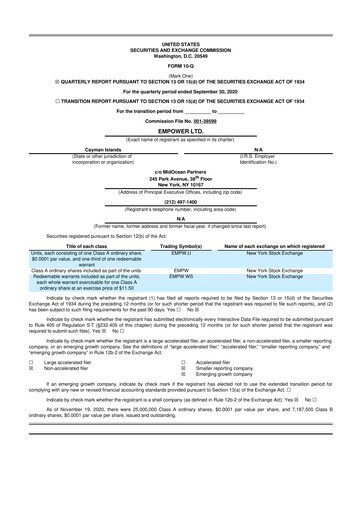 Vorschaubild Holley 10-Q Quartalsbericht 2020 