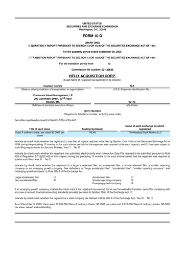 Miniature MoonLake Immunotherapeutics 10-Q Rapport trimestriel 2020 