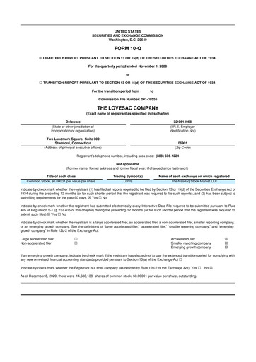 Thumbnail LoveSac
 10-Q Quarterly Report FY2021 