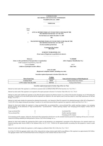 Thumbnail Euronet Worldwide
 10-K Annual Report 2020