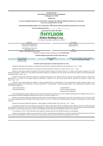 Thumbnail Hyliion 10-K Annual Report 2020