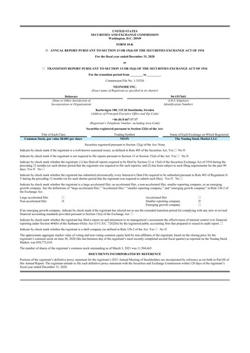 Thumbnail Neonode 10-K Annual Report 2020