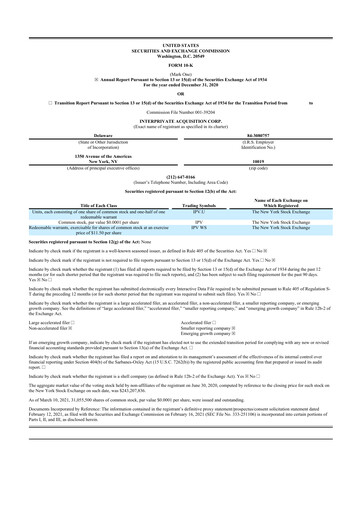 Vorschaubild Aeva Technologies 10-K Jahresbericht 2020