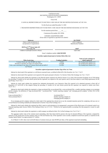 Thumbnail Ensysce Biosciences 10-K Annual Report 2020