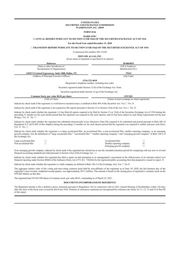 Vorschaubild Zion Oil & Gas 10-K Jahresbericht 2020