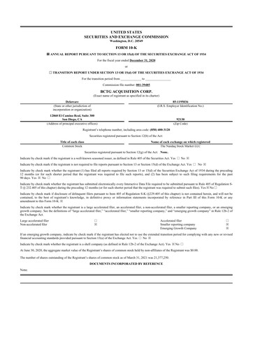 Thumbnail Tango Therapeutics 10-K Annual Report 2020