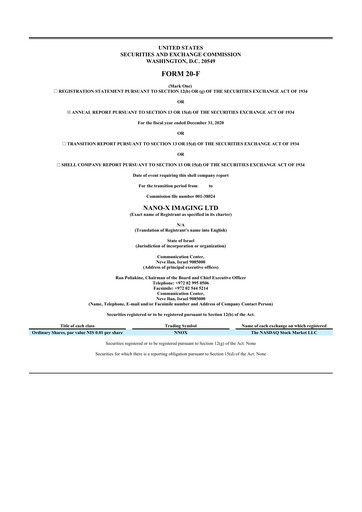 Thumbnail Nano-X Imaging 20-F Annual Report 2020