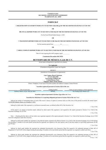 Thumbnail Betterware de Mexico 20-F Annual Report 2021