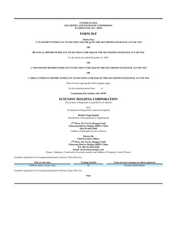 Thumbnail Scienjoy Holding Corporation 20-F Annual Report 2020