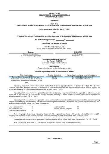 Vorschaubild Grid Dynamics 10-Q Quartalsbericht 2021 