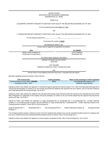 Thumbnail SB Financial Group 10-Q Quarterly Report FY2021 