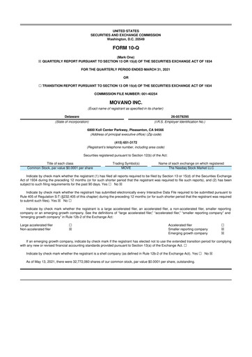 Thumbnail Movano 10-Q Quarterly Report FY2021 