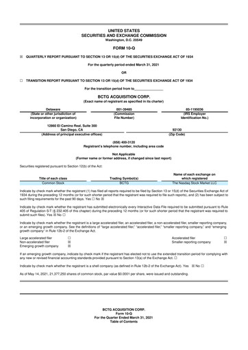 Thumbnail Tango Therapeutics 10-Q Quarterly Report FY 