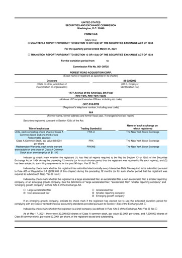 Miniature The Beachbody Company 10-Q Rapport trimestriel 2021 