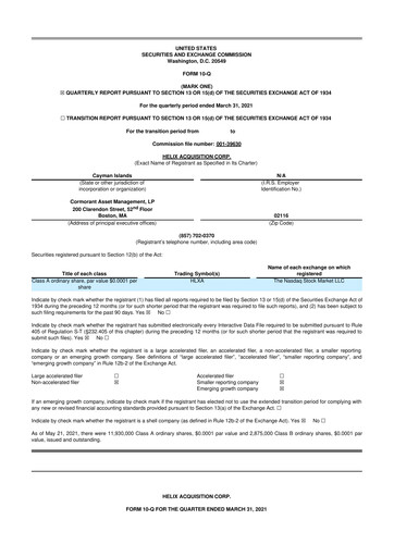 Miniature MoonLake Immunotherapeutics 10-Q Rapport trimestriel 2021 