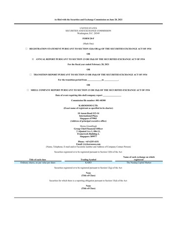 Thumbnail Karooooo 20-F Annual Report 2021