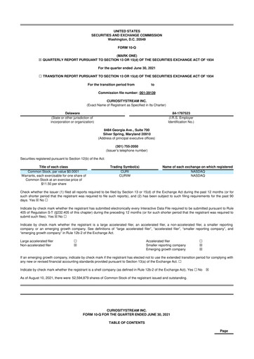 Thumbnail CuriosityStream 10-Q Quarterly Report FY2021 