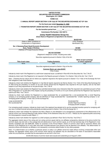 Thumbnail Idaho Copper Corporation 10-K Annual Report 2020